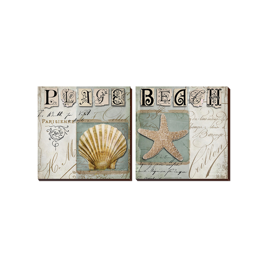 Beach & Shells 2 Piece Set Square 101