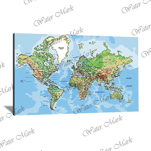 World Map Landscape-101